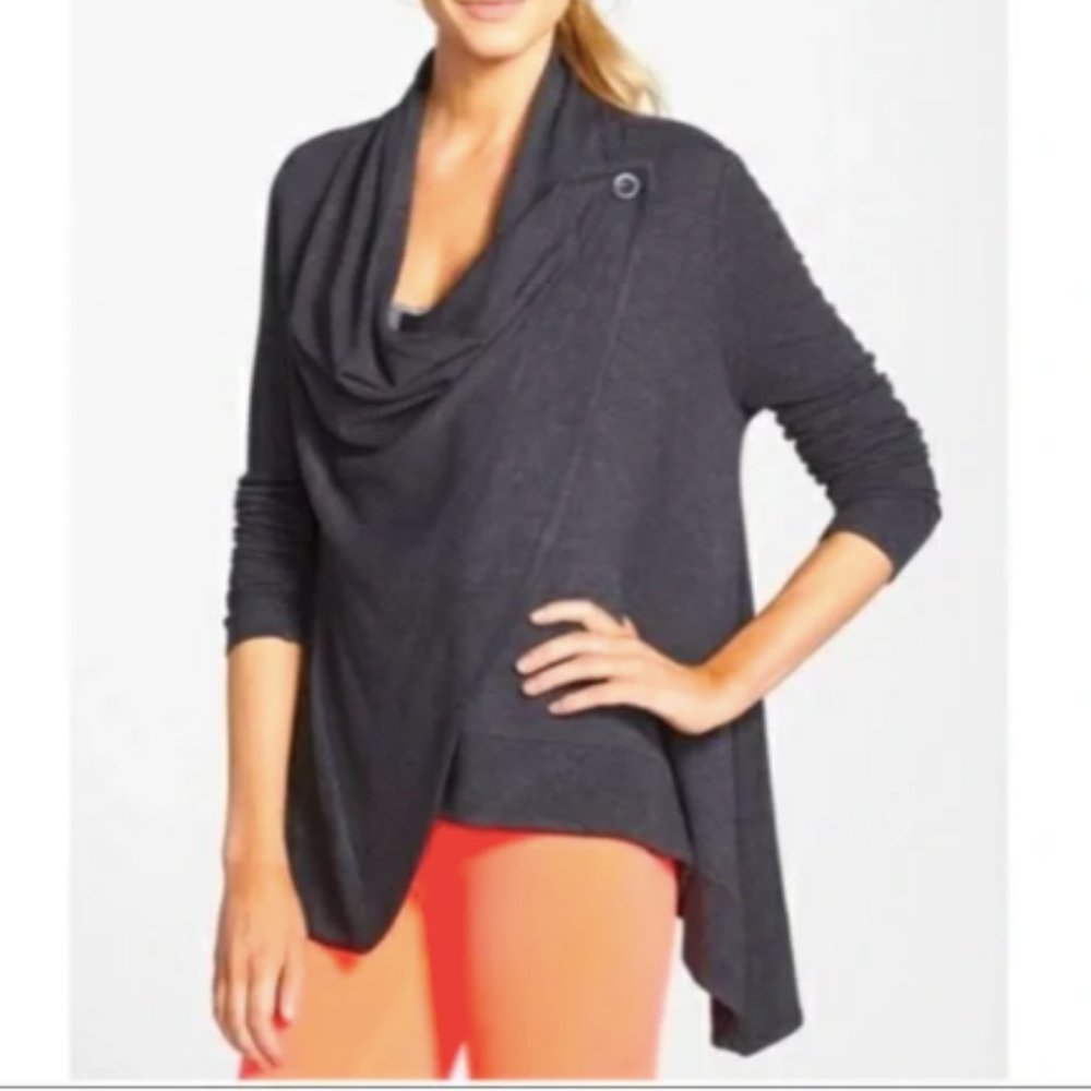 ALO YOGA wrap cardigan / gray